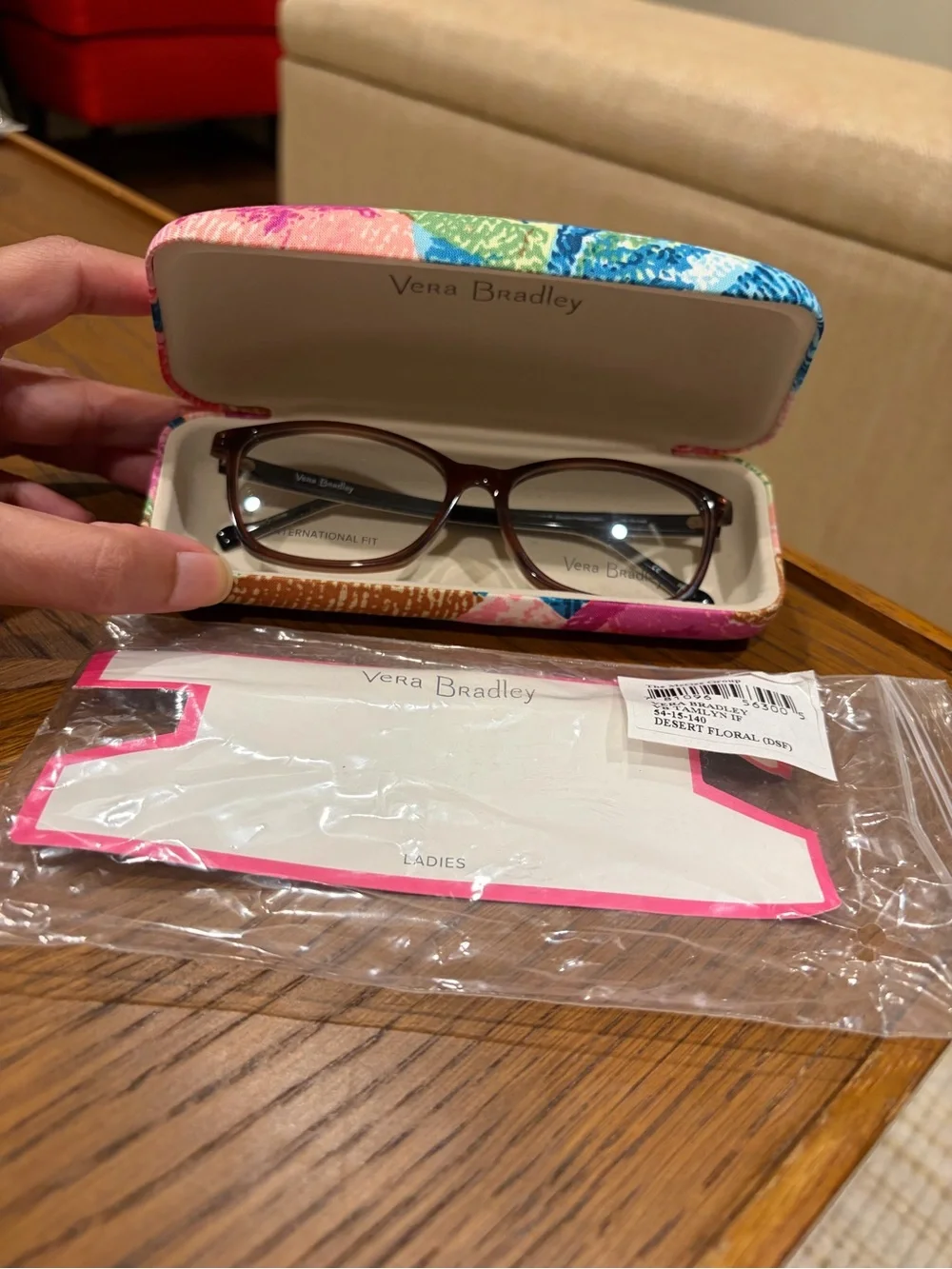 New NWT Vera Bradley Burgundy Brown Women's Eyeglass Frames 54-15-140 with case